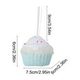 thumbnail image 3 of Christmas Tree Ornaments, Macaron and Ice Cream Hanging Decor, Lightweight Foam Christmas Decorations for Xmas Tree Home Party(Light Blue), 3 of 4