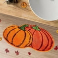 thumbnail image 4 of Decoraciones de Halloween, adornos de Halloween, alfombra de cachemira de imitación de calabaza, manta de entrada, manta de noche, 24 x 16 pulgadas, pequeña y bonita alfombra decorativa de nailon y el, 4 of 6