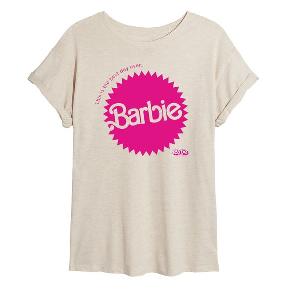 Barbie The Movie - Mattel Barbie Burst - Juniors Ideal Flowy Muscle T-Shirt