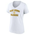 thumbnail image 2 of Women's White San Diego Padres Heart and Soul V-Neck T-Shirt, 2 of 3