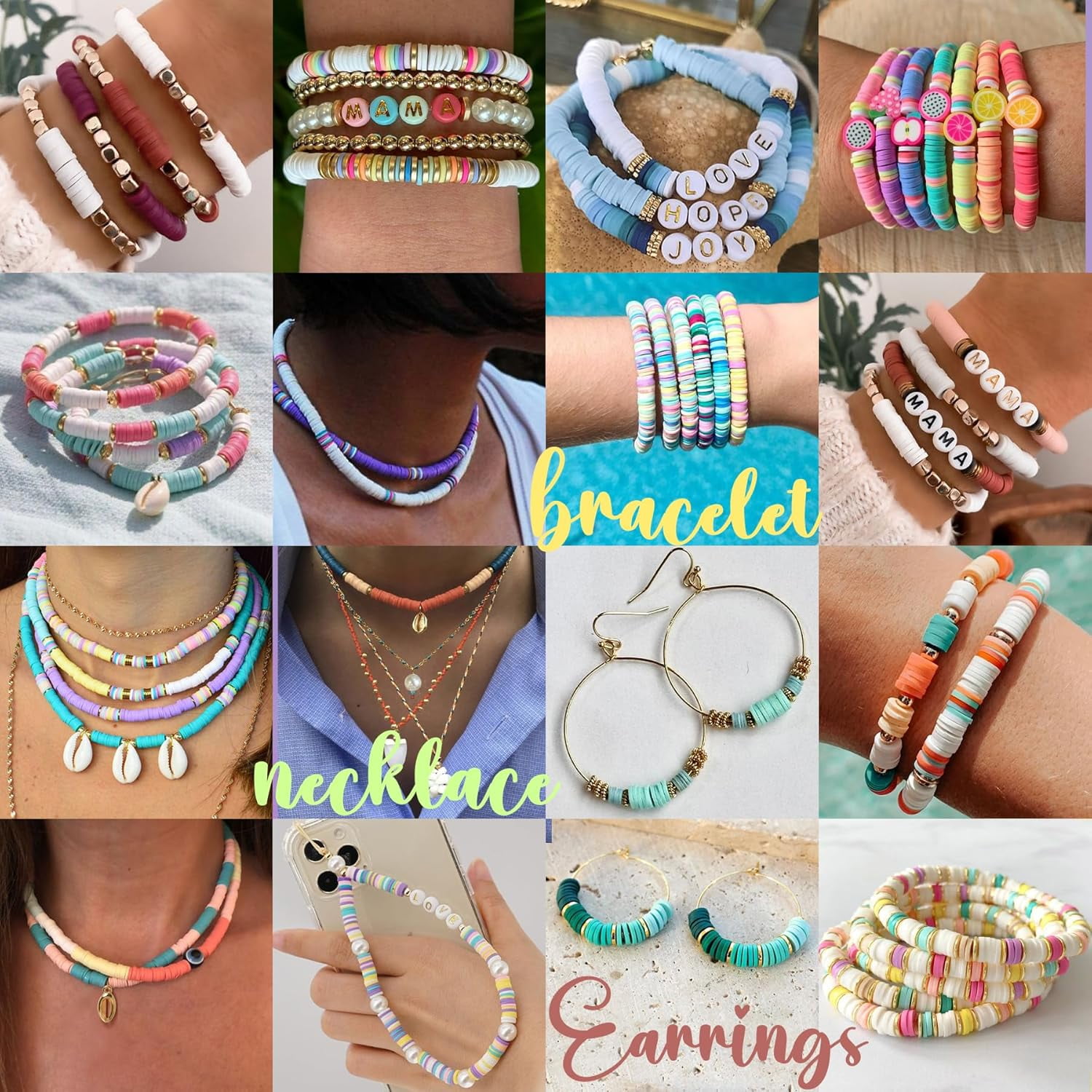 25000Pcs Clay Beads Bracelets Making Kit for Girls, Beads for Bracelets 6 Boxes Bead for Jewelry Making Kit Friendship Bracelet Kit Teen Girl Gifts Trendy Stuff Letter Beads Craft Adult