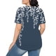 thumbnail image 5 of Tops Cortos para las Mujeres Cuello Redondo Suelto Impreso de Manga Corta, Tops Sueltos para las Mujeres, 5 of 5
