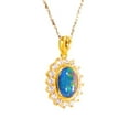 thumbnail image 2 of HOLIDAY ADVENTURE 18KT ROSE GOLD PLATED AUSTRALIAN BLACK OPAL NECKLACE, 2 of 5