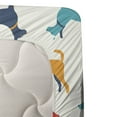 thumbnail image 3 of Ambesonne Colorful Fitted & Top Sheet Set with Sham, Retro Dog, Grey Red Teal, 3 of 4