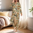 thumbnail image 3 of DISNIMO Sunflower Rooster Print Womens Button Down Pajama Set Long Sleeve Sleepwear Soft Comfy Loungewear V Neck Lounge Set with Long Pajama Pants, 3 of 7