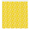 thumbnail image 3 of Ambesonne Yellow and White Shower Curtain, Geometric Striped, 69"Wx84"L, Yellow and White, 3 of 5