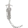 thumbnail image 2 of JOYARIS Pulsera Santa Muerte Esclava Zirconias Plata Solida Ley S925 Talla Largo/Ancho: 18 cm x 4 mm PT-0000974, 2 of 2
