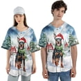thumbnail image 4 of Hello Winter Doberman Pinscher Frosty Morning Walk Welcome Snowy Christmas All Over Print 3D Baseball Shirt Doberman Dog Lover Gifts Softball Sport - 02018, 4 of 6