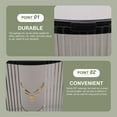 thumbnail image 6 of HEMOTON Small Waste Basket Garbage Can Office 27X22X18CM Black, 6 of 8