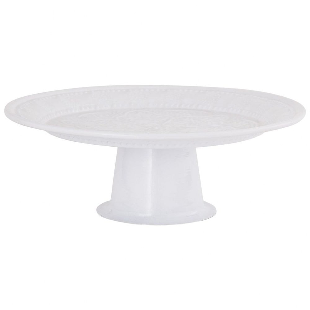 White Round Decorative Cake Stand In White Serving Cake Stands 12.5