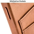 thumbnail image 4 of Dockem Genuine Leather Card Case For iPhone 13 with Built-in Metal Plate for Magnetic Mounting, Stitched-on Wallet with 2 Credit Card Holders (Light Brown, M2GL), 4 of 10
