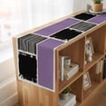 thumbnail image 6 of Table Runners 72 Inches Long Dress Scarves, Purple Black Farmhouse Kitchen/Dining Table Runner, Coffee Tablerunners, Farmhouse Striped Modern Abstract Art 18x72 Inch, 6 of 9