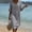 Gray, variant on Sentmoon Women Dress Lounge Dress Summer 2026 Short Sleeve V Neck Button Down Ruffle Loose Fit Long Dress with Pockets for Beach Vacation S-XXL