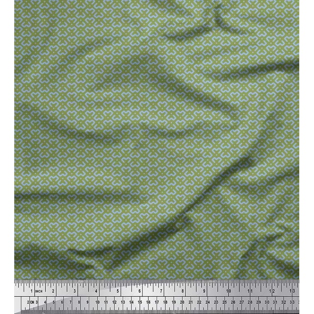 Soimoi Cotton Poplin Fabric Dot & Geometric Small Fabric Prints by Yard 56 Inch Wide