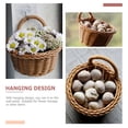 thumbnail image 4 of OULII Wicker Storage Wall Basket Hanging Wicker Baskets for General Users Light Brown 1Set, 4 of 8
