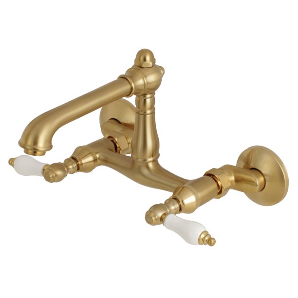 Kingston Brass English Country 6-Inch Adjustable Center Wall Mount ...