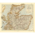 thumbnail image 2 of Letts 13x12 Gold Ornate Wood Framed with Double Matting Museum Art Print Titled - Northern Scotland - Statistical - Letts 1883, 2 of 4