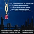 thumbnail image 2 of Gem Stone King 10K Yellow Gold Pink Tourmaline and Lab Grown Diamond Pendant Necklace for Women | 0.51 Cttw | Gemstone October Birthstone | Oval 6X4MM | With 18 inch Chain, 2 of 6