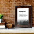 thumbnail image 4 of Pura Vida Definition, Wooden Frame 5x7 Decorative Wall Plaque With Easel Acrylic Stand | Elegant Forest Design | Inspirational Typographic Decoration, 4 of 7