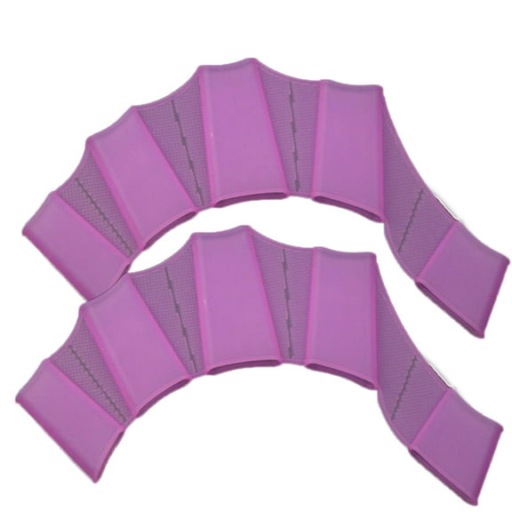 Huanledash 1 Pair Children Adult Silicone Hand Paddle Flippers Swimming Webbed Gloves Dive