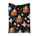 thumbnail image 2 of Halloween Throw Blanket, 78.74 x 59 in Throw Blanket Gentle Fleece Fall Blanket Cozy Warm Cute Halloween Ghost Blanket, Ultra-Soft Blankets and Throws for Couch Sofa Bed, 2 of 5