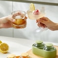 thumbnail image 6 of Dailihome Purple Silicone Ice Ball Maker, 2 Cavity Large Round Sphere Ice Cube Tray with Lid for Whiskey Cocktails, Reusable Freezing Mold for Bar, 5.35x2.87 in, 6 of 9