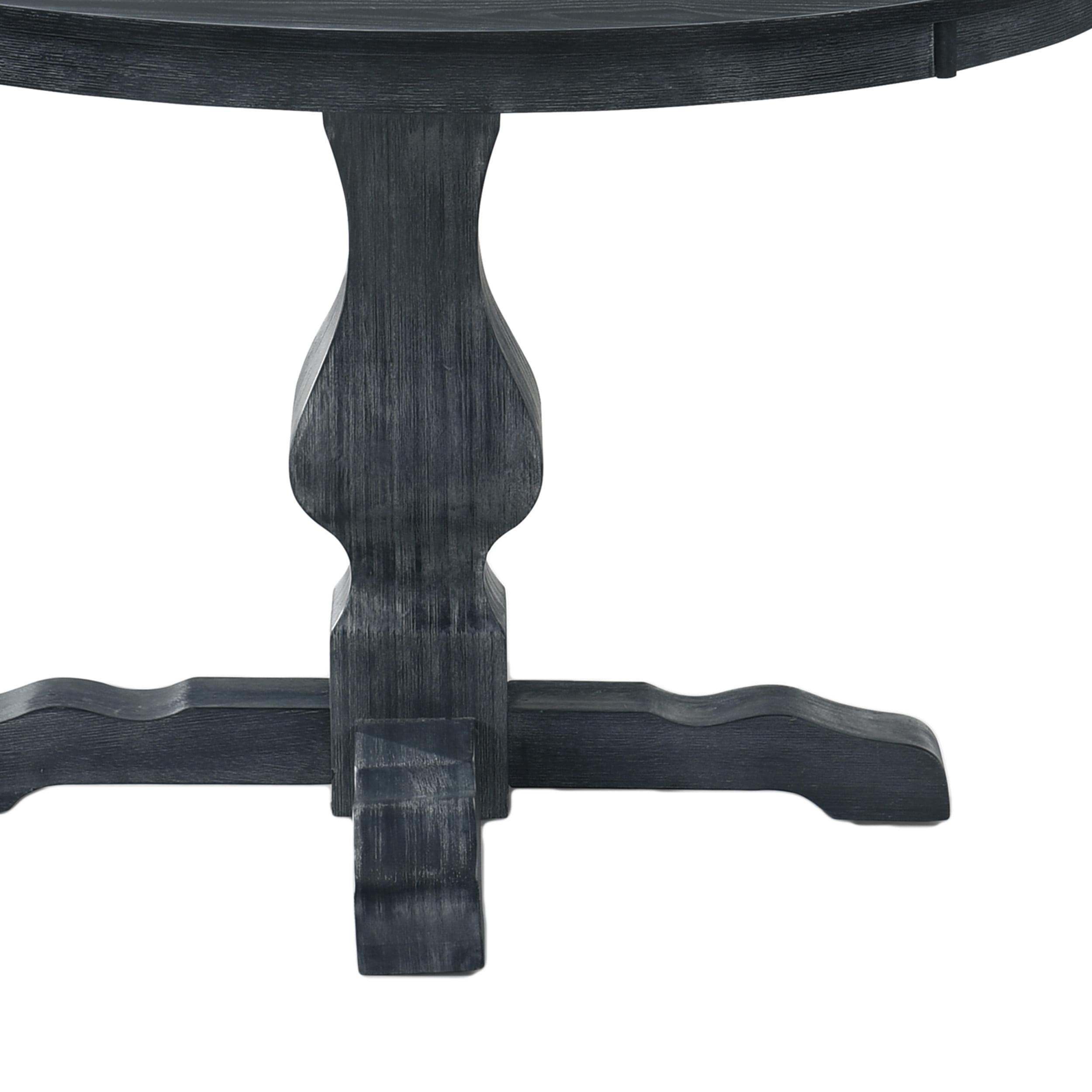 Noble House Merlene Wood Circular Dining Table, Gray
