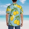 thumbnail image 6 of Bixox Men's Hawaiian Shirts Men's Lemon Print Short-Sleeve Shirt-Large, 6 of 8