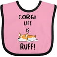 thumbnail image 3 of Inktastic Corgi Life is Rough Boys or Girls Baby Bib, 3 of 4