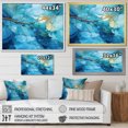 thumbnail image 4 of Designart "Cool Waters In Blue And White Drip II" Drip Painting Floater Framed Wall Art Living Room, 4 of 5