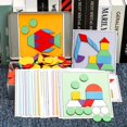 thumbnail image 5 of Magnetic Intelligence Tangram Puzzle Game, Wooden Early Education Magnetic Toy, Early Education Interactive English Cognitive Card, Enlightenment Children's Toy, Puzzle Toy, 5 of 5