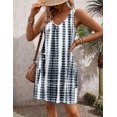 thumbnail image 4 of Vestido de sol Zeagoo para mujer con cuello en V, estilo hawaiano y bolsillos 2025, 4 of 5