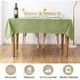 thumbnail image 3 of Textured Tablecloth Rectangle 60x84 Water Resistant Spill-Proof Wipeable Table Cloth Wrinkle Free Fabric Dining Table Cover for Birthday Party Farmhouse Spring Kitchen Tablecloths, 3 of 6
