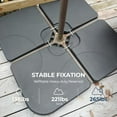 Patio Umbrella Stand Base 4Piece 265lbs Outdoor Offset Cantilever