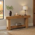 thumbnail image 4 of 70.9-Inch Modern Rustic Console Table, Wooden Farmhouse Sofa Table Behind Couch With Center Balance Bar, Chunky Block Legs For Entryway, Hallway, Living Room, 4 of 7