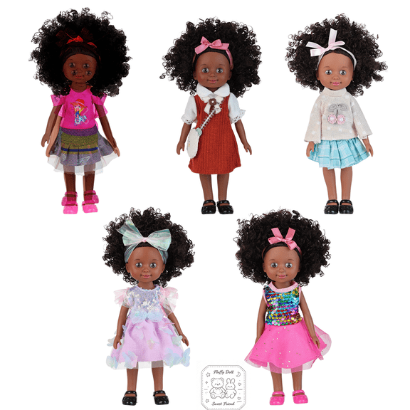 10 Inch 25CM Black Skin Vinyl baby Doll, Hugs Doll with Removable Onesie Outfit, Realistic Mini Pretend Play Doll Figure, Birthday Holiday Toy Gift for Boys and Girls, Suitable for Kids Ages 3 and Up