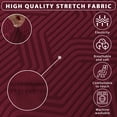 thumbnail image 5 of MJIAexp (91"-110") Stretch Sofa Cover Slipcover,Couch Covers for 4 Cushion Couch Sofa with sofa armrest,Pet Friendly Furniture Protector Sofa with Elastic Bottom for Kids,Jacquard lines(Dark Red), 5 of 7