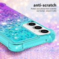 thumbnail image 4 of Case for Samsung Galaxy S23 FE, Galaxy S23 FE Case Liquid Cute Clear Glitter Shockproof Anti-Scratch Soft TPU Protective for Girls Women Phone Case for Samsung Galaxy S23 FE Gradient Blue, 4 of 15