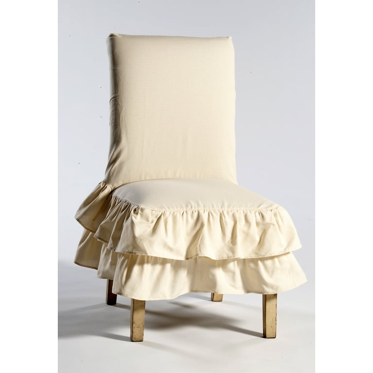 Classic Slipcovers Parson Chair Skirted Slipcover Natural