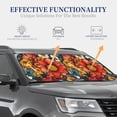 thumbnail image 4 of Fotbe Colorful Vintage Floral Pattern 2-Piece Car Windshield Sun Shade | Sun Blocker for Car Windshield | Foldable Automotive Interior Accessories for Sun Protection-Small, 4 of 7