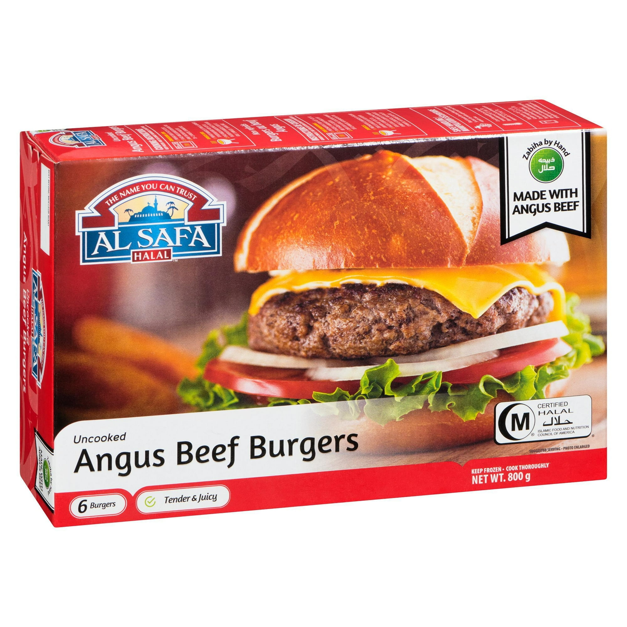 Burger au boeuf cru Angus d'Al Safa Halal 800g