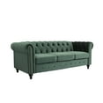 thumbnail image 4 of Marchesa Velvet LivingRoom Sofa Blue, 4 of 5