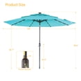 thumbnail image 4 of ACEGOSES 10FT LED 3-layer Patio Umbrella with UPF50+, Tilt Function, and Wind-Resistant Design——Experience Outdoor Comfort, Lake Blue, 4 of 6