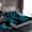 Black Blue, variant on Homewish Cheetah Leopard Print Full Size Sheets, Cartoon Polkadot Bed Sheets, Black Orange Stripes Ombre Sheet Sets, 4-Piece