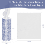 Clover Cylinder Facial Tissues for Car or Small Space，4 Tubes 3-Ply White&Blue Car Tissus for Travel