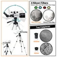 thumbnail image 4 of BEBANG Telescope for Adults Astronomy,70mm Professional Refractor Telescope for Kids Beginners, Portable Telescope with Tripod,Phone Adapter,Wire Shutter, Moon Filter, 4 of 9