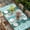 Green, variant on Turquoise Boho Table Cloths for 3 Foot Rectangle Tables, Southwest Aztec Tropical Tree Animals Motifs Patio Waterproof Elastic Fitted Tablecloths, Washable Rectangular Table Cover for Camping