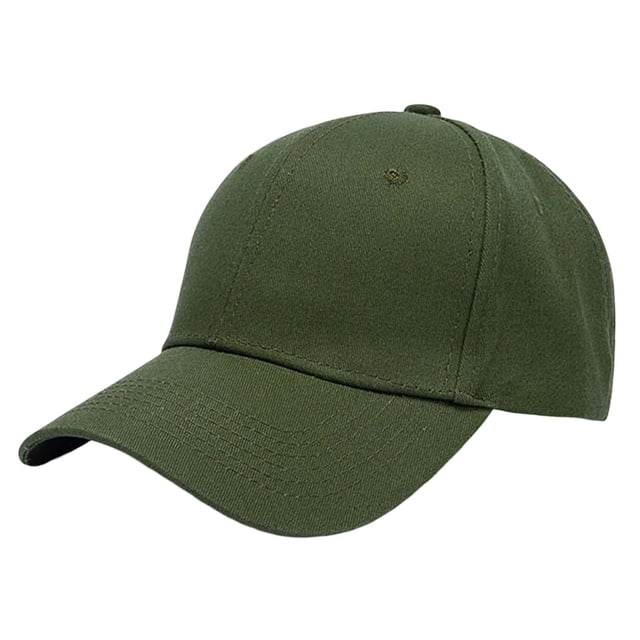 Aocisk Splice Hat Adjustable Washed Hole Casual Unisex Denim Baseball Visor Cap for Daily Use Army Green One Size