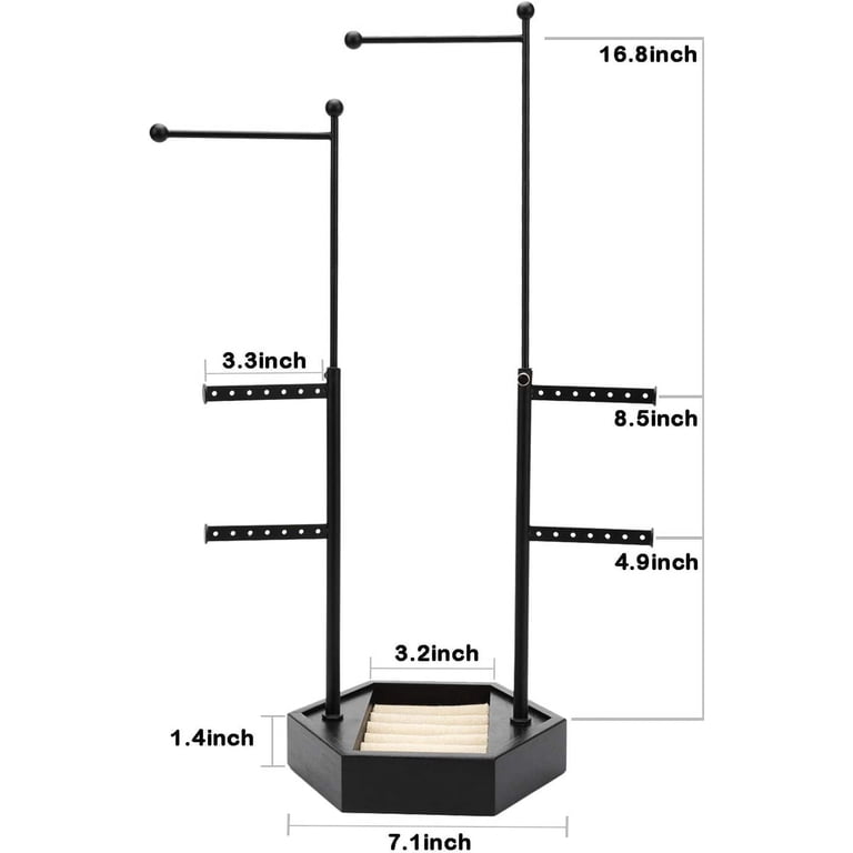 Sfugno 6-Tier Jewelry Organizer Stand, Adjustable Display photo 2