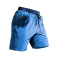 thumbnail image 5 of BXINGOHAI Mens Sweat Shorts Athletic Casual Jogger Shorts with Zipper Pockets Sky Blue,M, 5 of 6